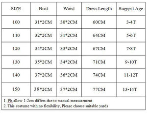 Janpan Anime Cartoon Cosplay Dress for Children Baby Girls Halloween Party Kids Kawaii Cute Clothing Bowknot Ruffles Ball Gown