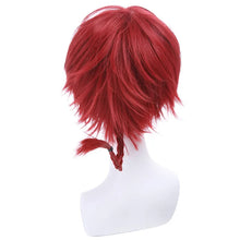 Load image into Gallery viewer, L-email wig Synthetic Hair New Ranma 1/2 Ranma Saotome Cosplay Wigs 25cm Red Burgundy Short Heat Resistant Perucas Cosplay Wig
