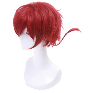L-email wig Synthetic Hair New Ranma 1/2 Ranma Saotome Cosplay Wigs 25cm Red Burgundy Short Heat Resistant Perucas Cosplay Wig