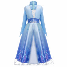 Load image into Gallery viewer, Elsa Dresses For Girls Princess Party Elsa Costume Snow Queen 2 Cosplay Elza Vestidos Hair Accessory Set Halloween Girls Clothes
