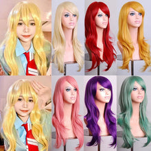 Load image into Gallery viewer, Steamed Bun Home Cosplay Wig 70cm Long Curly Hair Women Air Roll Colorful Anime Universal High Temperature Silk Wig
