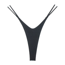 Load image into Gallery viewer, European and American Solid Color High Slit Bikini T-Back
