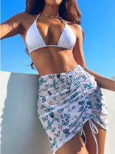 Load image into Gallery viewer, 2021 Tube Top Skirt Thong Bikini Swimsuit Three-piece Suit
