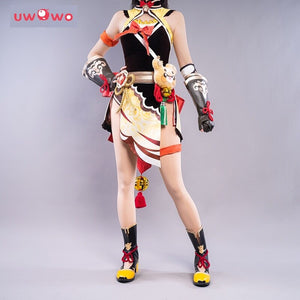 UWOWO Xiangling Cosplay Costume S-3XL Hot Game Genshin Impact Costume Exquisite Delicacy New Outfit Halloween Costumes