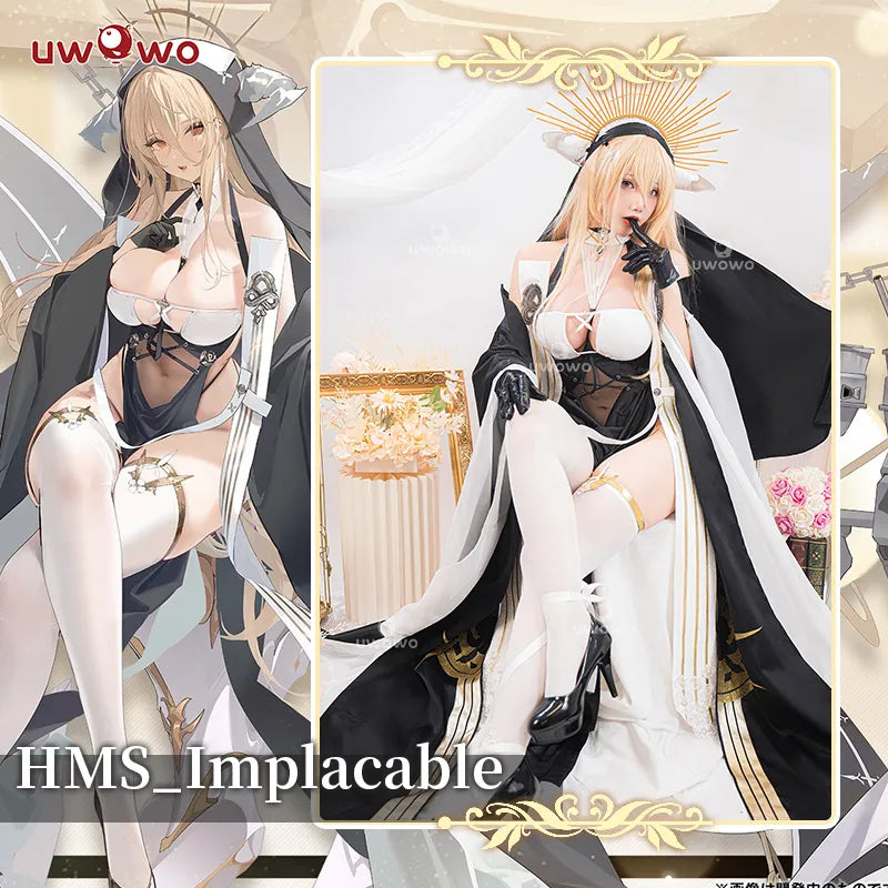 Implacable Cosa Game Azur Lane Cosplay HMS Implacable Nun Costume Sexy Dress Halloween Costumes