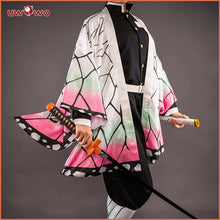 Load image into Gallery viewer, In Stock UWOWO Shinobu Cosplay New Design Halloween Costumes Demon Slayer Shinobu Kochou Kimetsu No Yaiba Kimono Uniform Haori
