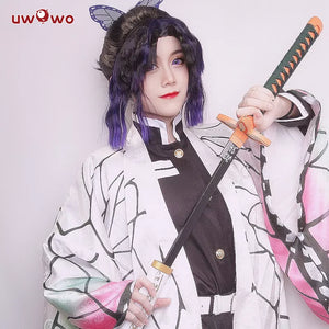 In Stock UWOWO Shinobu Cosplay New Design Halloween Costumes Demon Slayer Shinobu Kochou Kimetsu No Yaiba Kimono Uniform Haori