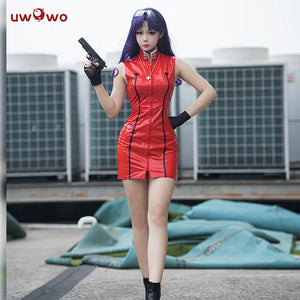 In Stock UWOWO Cosplay Katsuragi Misato Cosplay Costume with Gift Sunglasses Women Halloween Christmas Dress Cos Outfit