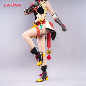 UWOWO Xiangling Cosplay Costume S-3XL Hot Game Genshin Impact Costume Exquisite Delicacy New Outfit Halloween Costumes