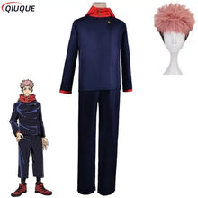 Load image into Gallery viewer, Yuji Itadori Cosplay Costume Men Women Anime Outfits Wigs Navy Blue / Black Tops Pants Sportswear
