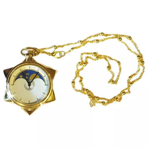Anime 20th Anniversary Crystal Star Model Toy Pocket Gold Pocket Watch Necklace Metal Pendant Cosplay Jewelry Gift