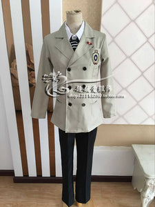 Persona 5 Wise Wu Lang School Uniform Cosplay Clothing (Free Gloves)