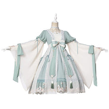 Load image into Gallery viewer, Sprouts Chinoiserie Lolita Dress Cosplay Costume Green Lolita Dress For Women Cute Dress For Girl - CosCouture
