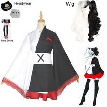 Load image into Gallery viewer, 2020 Monokuma Cosplay Costume Danganronpa Woman&#39;s Cosplay Wig Kuma Coat and Skirts Suit Halloween Girl Anime Costumes - CosCouture
