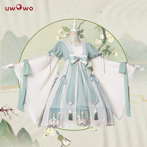 Sprouts Chinoiserie Lolita Dress Cosplay Costume Green Lolita Dress For Women Cute Dress For Girl - CosCouture