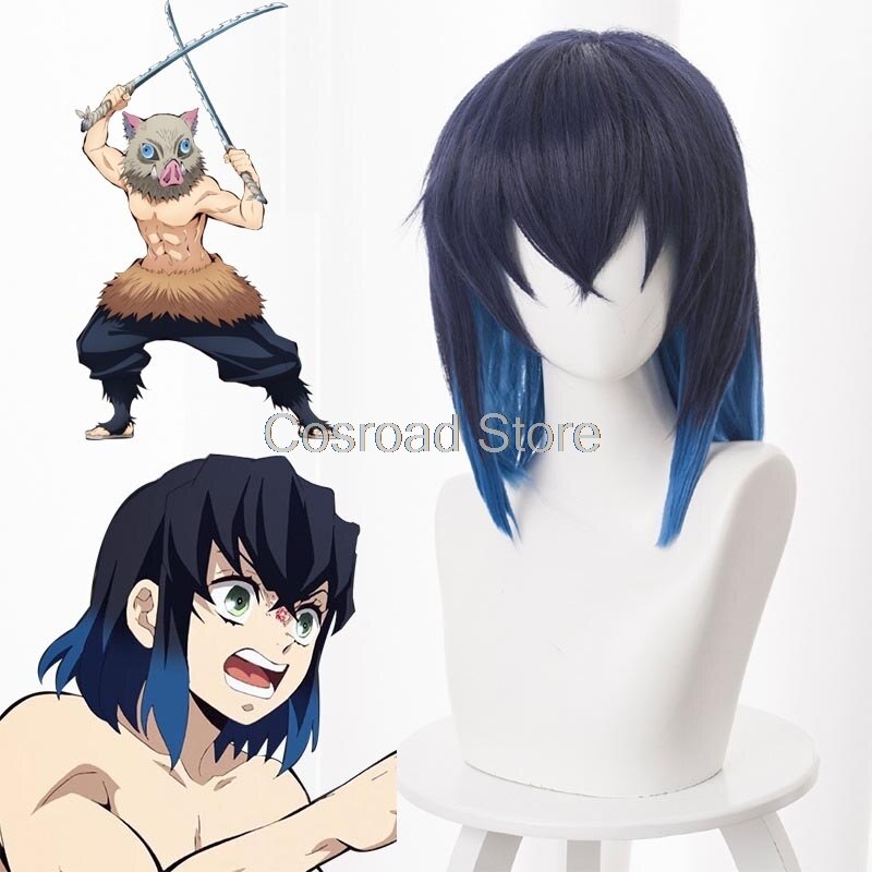 Cosroad Hashibira Inosuke Wig Demon Slayer Kimetsu no Yaiba Cosplay Wigs Inosuke Hashibira Halloween Ball Hair Wigs - CosCouture