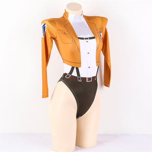 Attack on Titan Anime Cosplay Costumes Sexy Underwear Fantastic Intimate Goods Crochless Loli Sexy Open Girls Lingerie Bodysuit - CosCouture