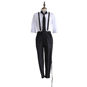 Cosroad Anime Bungo Stray Dogs Atsushi Nakajima Cosplay Costumes Wigs Shirts Pants Tie Gloves Set - CosCouture