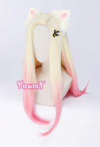 Ahri Kda Cosplay the Baddest Cosplay LOL Cosplay 100cm Pink Blond Wig - CosCouture