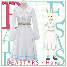 Load image into Gallery viewer, UWOWO Anime Beastars Haru Cosplay Costume Uniform White Rabbit Animal Cute Dress - CosCouture
