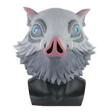 Load image into Gallery viewer, New Demon Slayer: Kimetsu no Yaiba Cosplay  Hashibira Inosuke Mask Wild Boar Mask Latex Halloween Party - CosCouture
