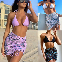 Load image into Gallery viewer, 2021 Tube Top Skirt Thong Bikini Swimsuit Three-piece Suit
