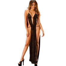 Load image into Gallery viewer, See Through Split Dress Lace Sexy Lingerie Transparent Sexi Women Suspenders Skirt Erotic Underwear Ladies Night Club Dresses
