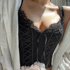 CINOON Sexy Lace Bra for Women Wire Free Vest Underwear Sweet Female Wedding Bralette French Corset Bras Embroidery Lingerie