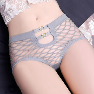 Sexy Women's Panties Sports Breathable Elasticity Underwear Fashion Mesh Lingerie Hot low Waist Hollow Out underpants Girls
