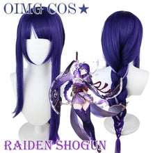 Load image into Gallery viewer, Genshin Impact Raiden Shogun Cosplay Costume Jacquard Fabric Uniform Wig Anime Chinese Style Halloween Costumes for Women Game
