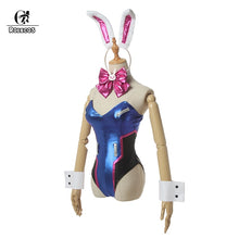 Load image into Gallery viewer, ROLECOS Game OW DVA Cosplay Sexy Bunny Girl Jumpsuit Song hana D.VA Cosplay Costume Halloween Women Romper Jumpsuit
