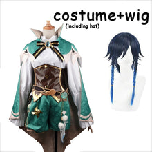 Load image into Gallery viewer, NEW [in Stock] Game Genshin Impact Cosplay Venti Costume Wig Mondstadt Wind God Game Uniform  Lovely Outfit XS-XXL
