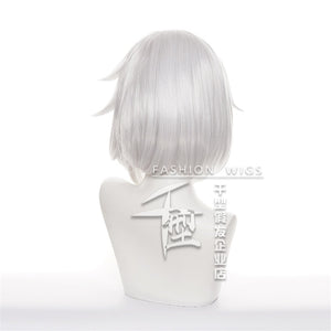 Genshin Impact Cosplay Paimon Wig Women Short Heat Resistant Synthetic Hair Peluca Anime Wig
